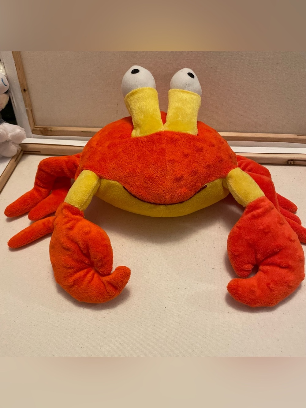 Orange Crab Plush Stuffed Animal Toy medium